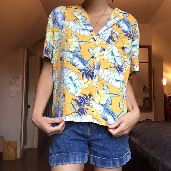 Vintage tropical button up shirt - Picture 2 of 2